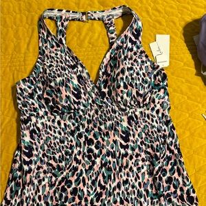 Leopard Print Halter Dress